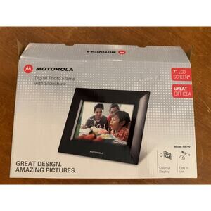 Motorola Digital Photo Frame Slideshow 7" Screen Model MF700 New in Box Black